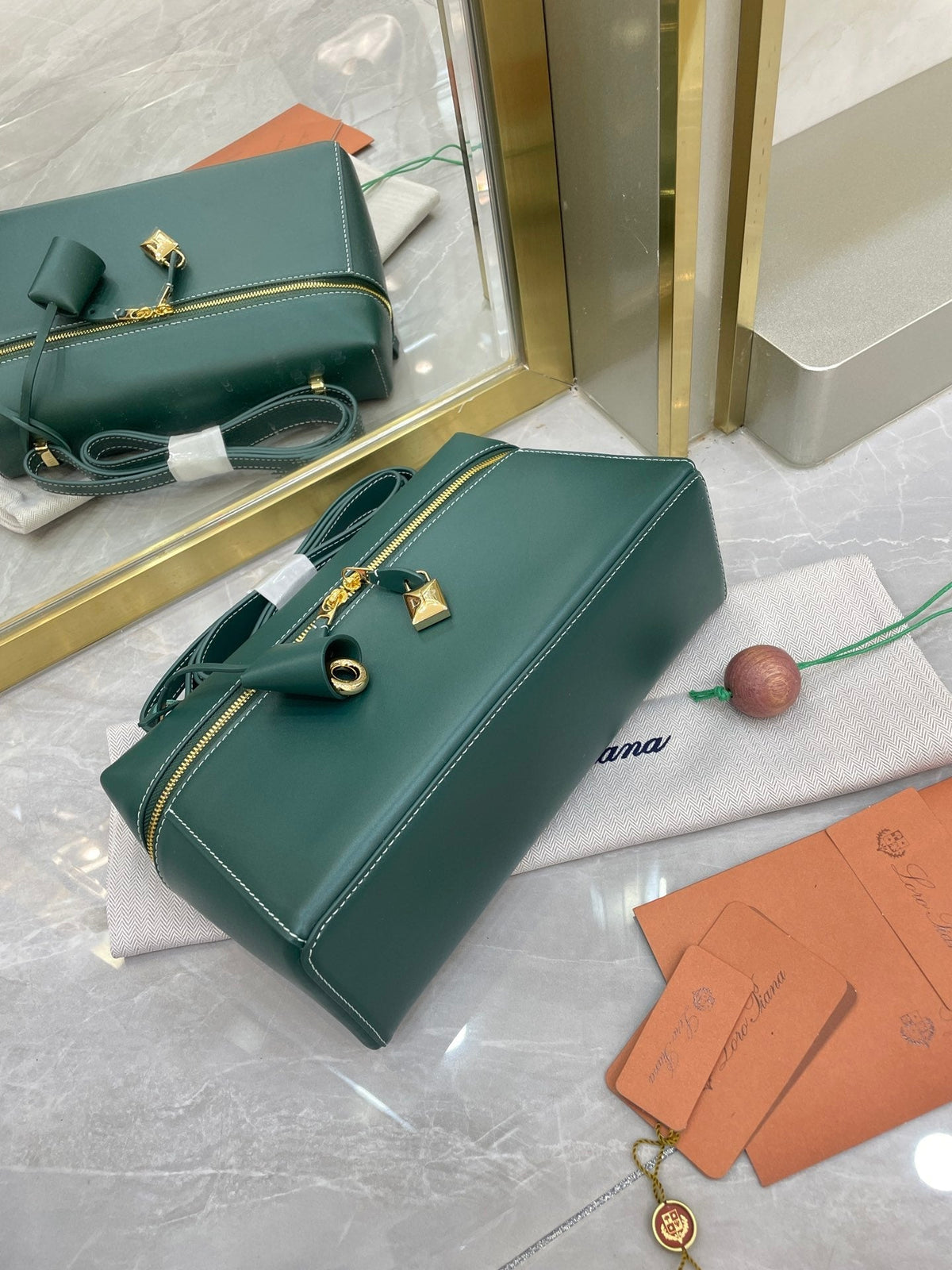 Bolso de cuero Saddle Loro