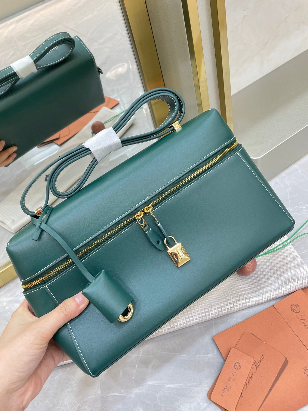 Bolso de cuero Saddle Loro