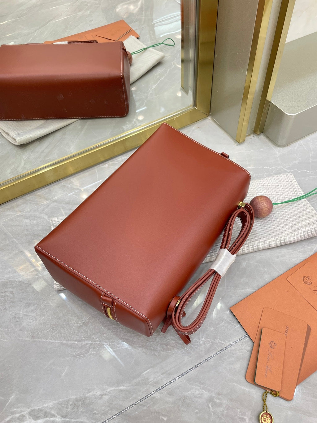Bolso de cuero Saddle Loro