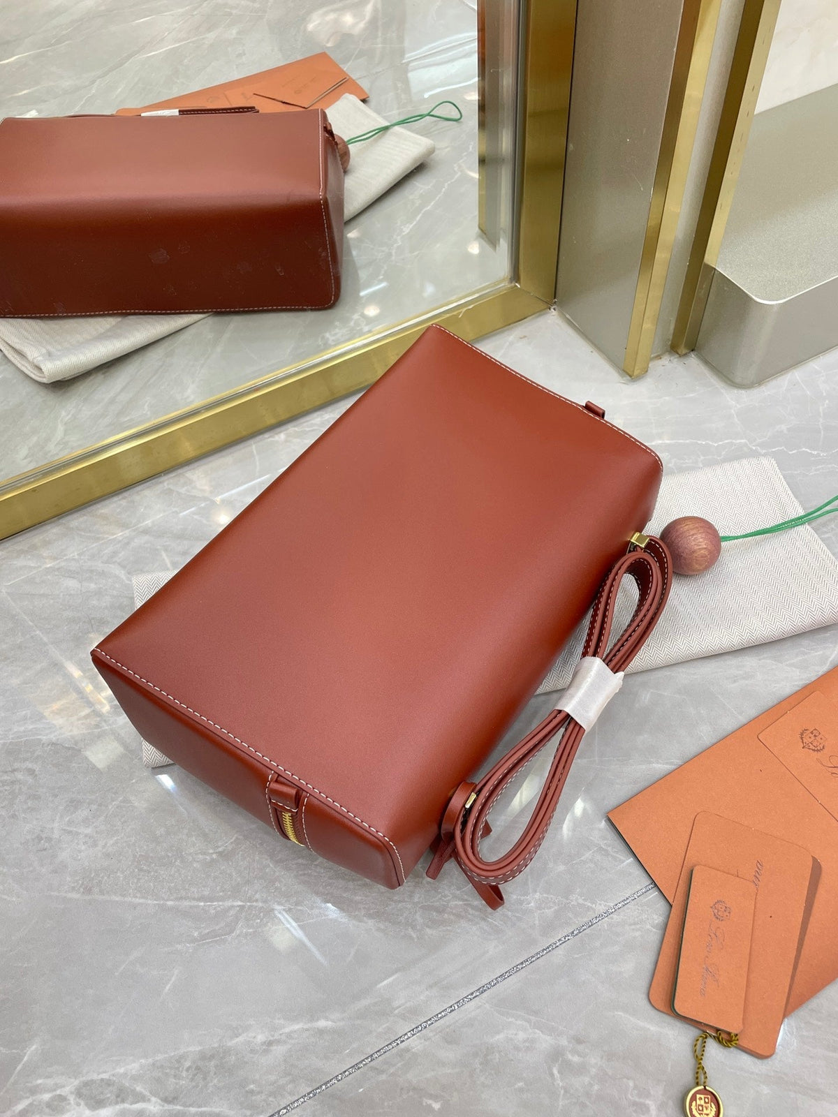 Bolso de cuero Saddle Loro