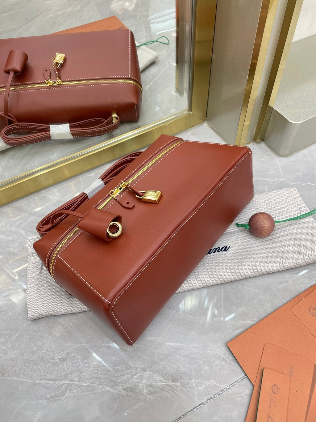 Bolso de cuero Saddle Loro