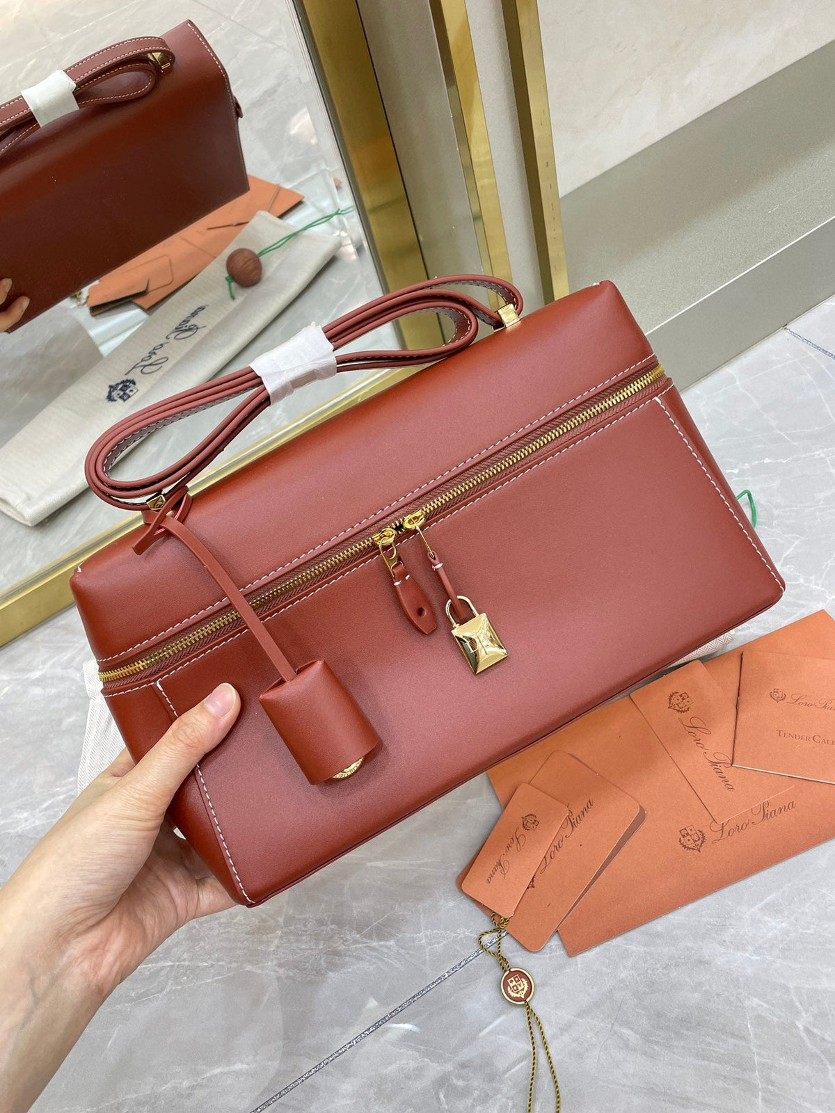 Bolso de cuero Saddle Loro