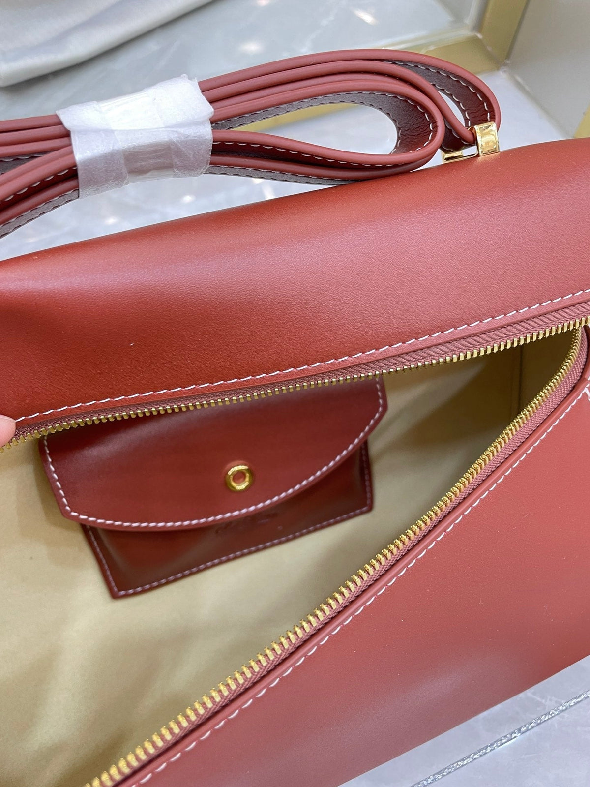 Bolso de cuero Saddle Loro