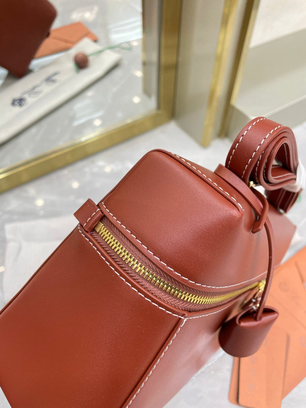 Bolso de cuero Saddle Loro