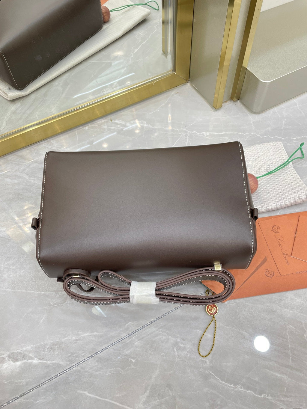 Bolso de cuero Saddle Loro