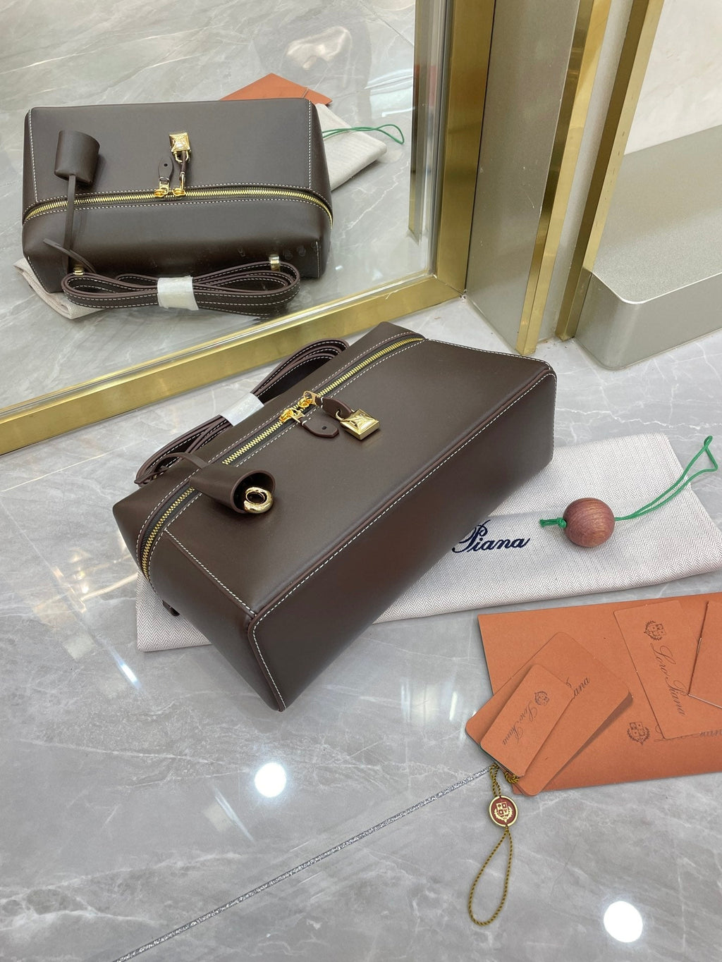 Bolso de cuero Saddle Loro
