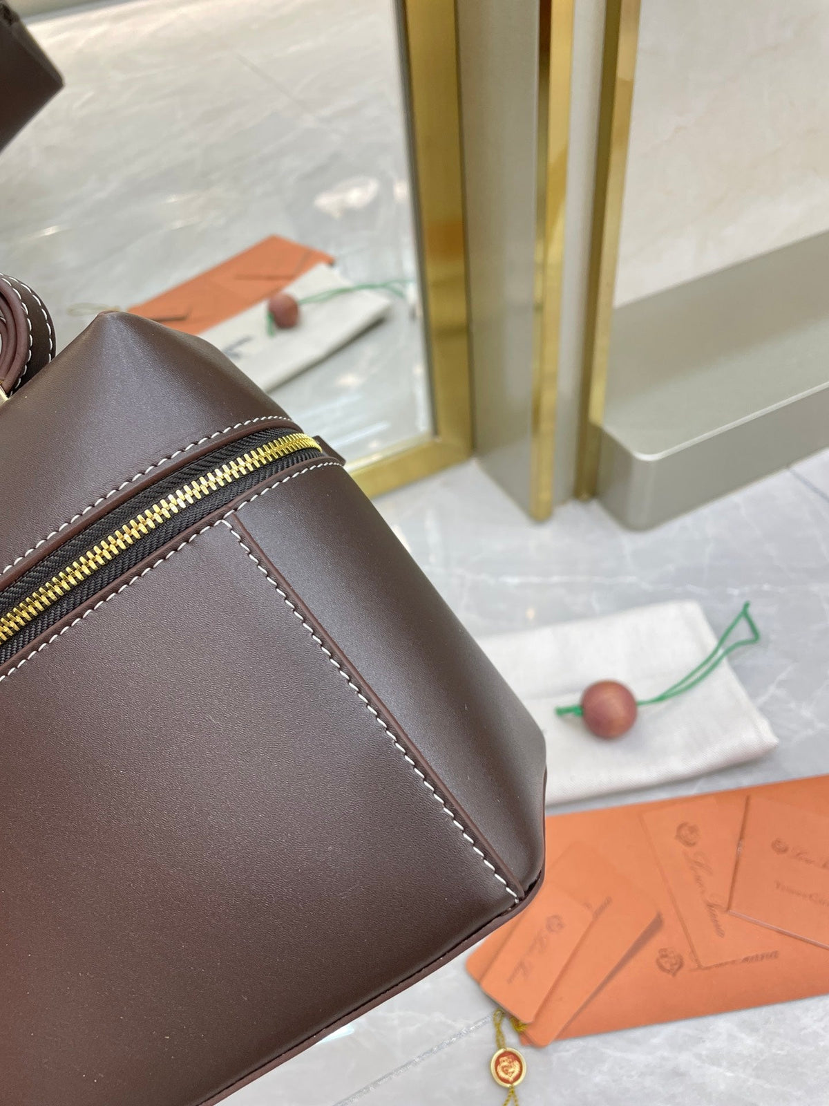 Bolso de cuero Saddle Loro