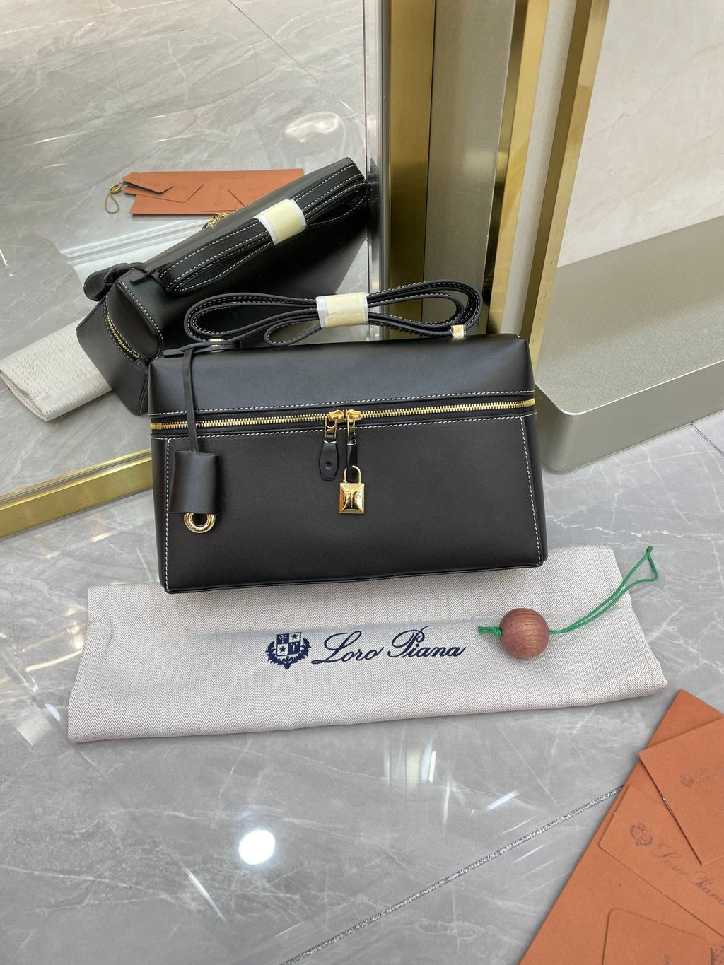 Bolso de cuero Saddle Loro