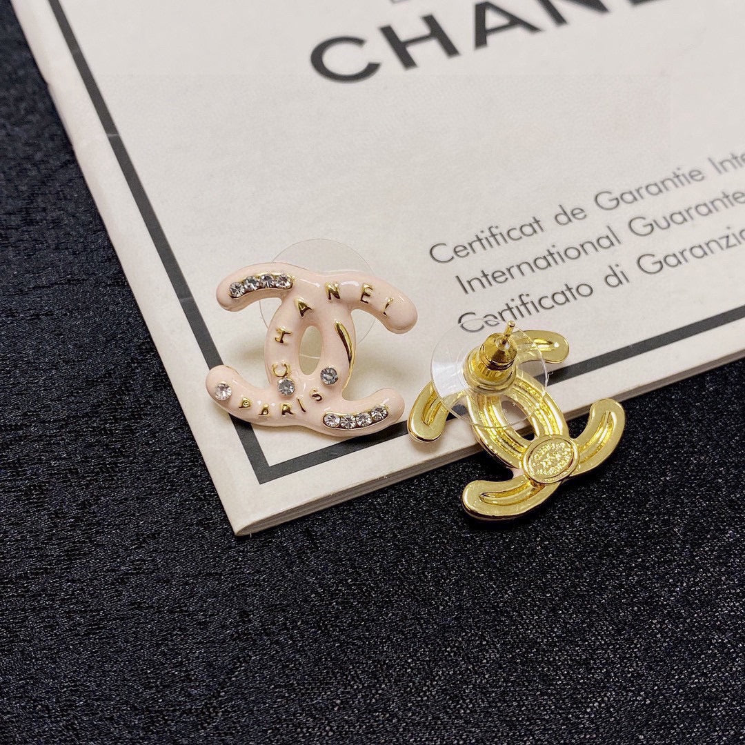 Pendientes rosa claro