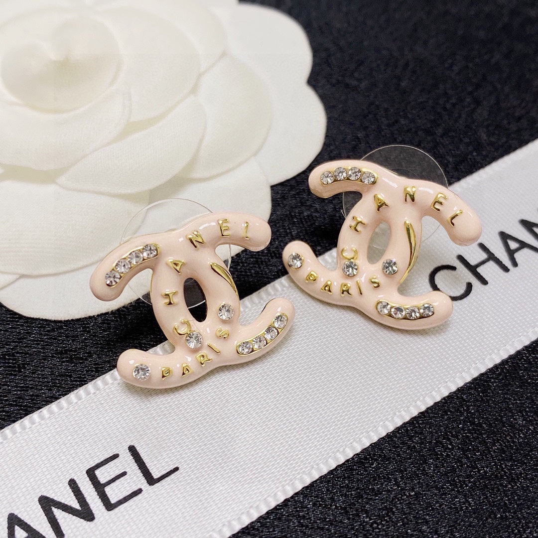 Pendientes rosa claro