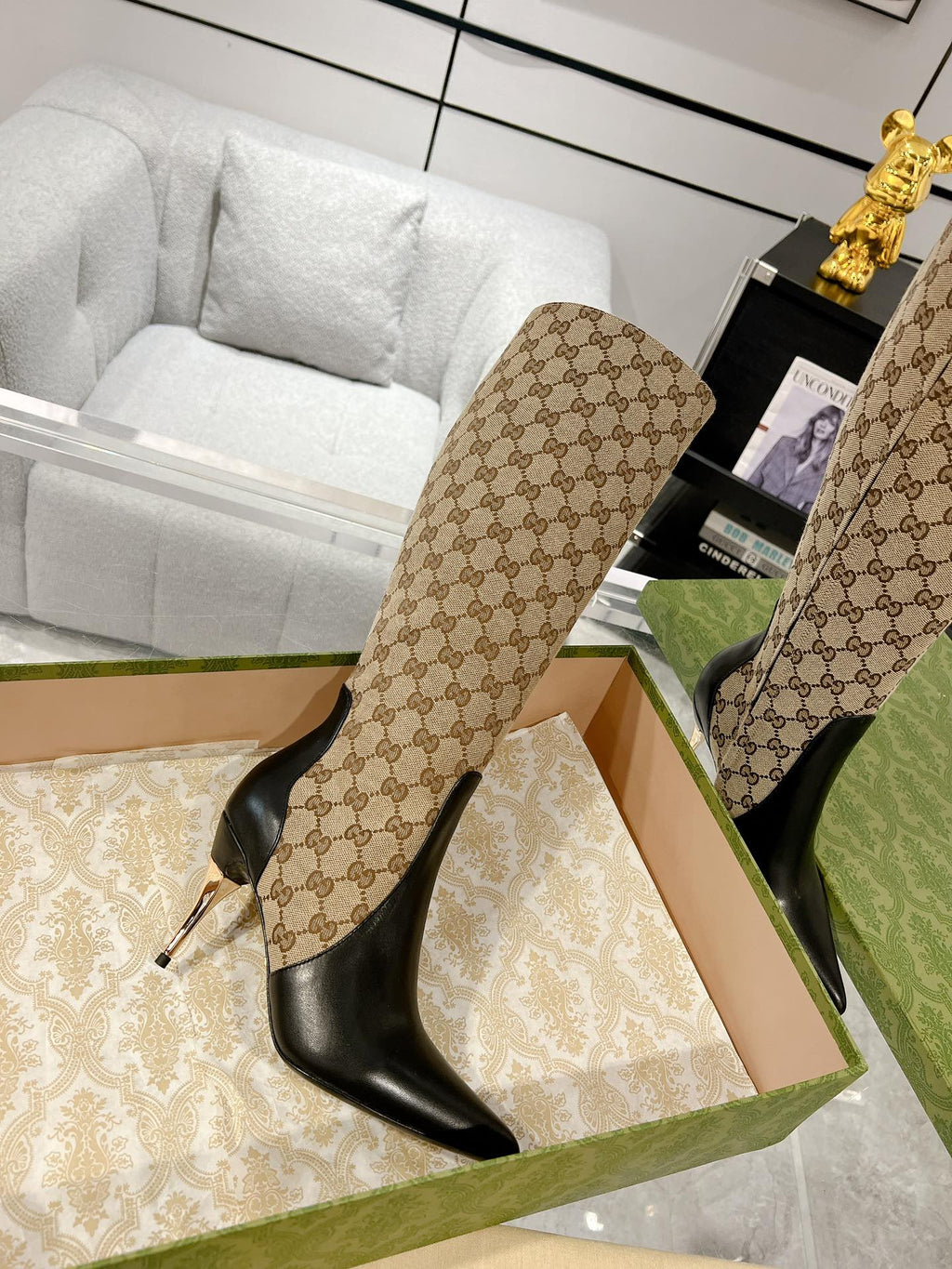 Botines de tacón alto para mujer