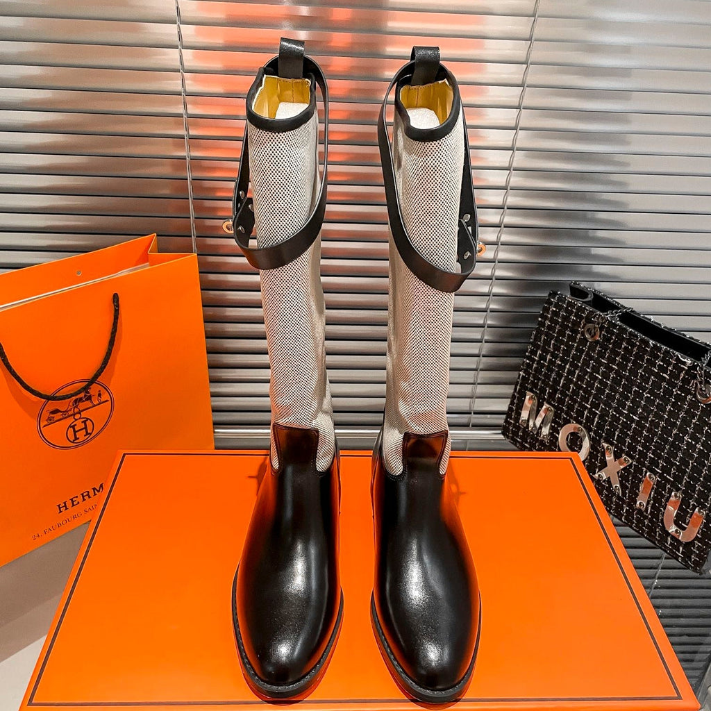 Botas largas con cinturón para mujer