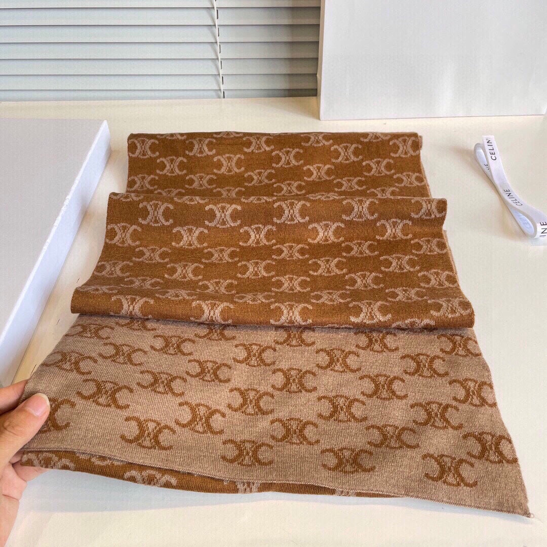 Bufanda de punto jacquard de cachemir