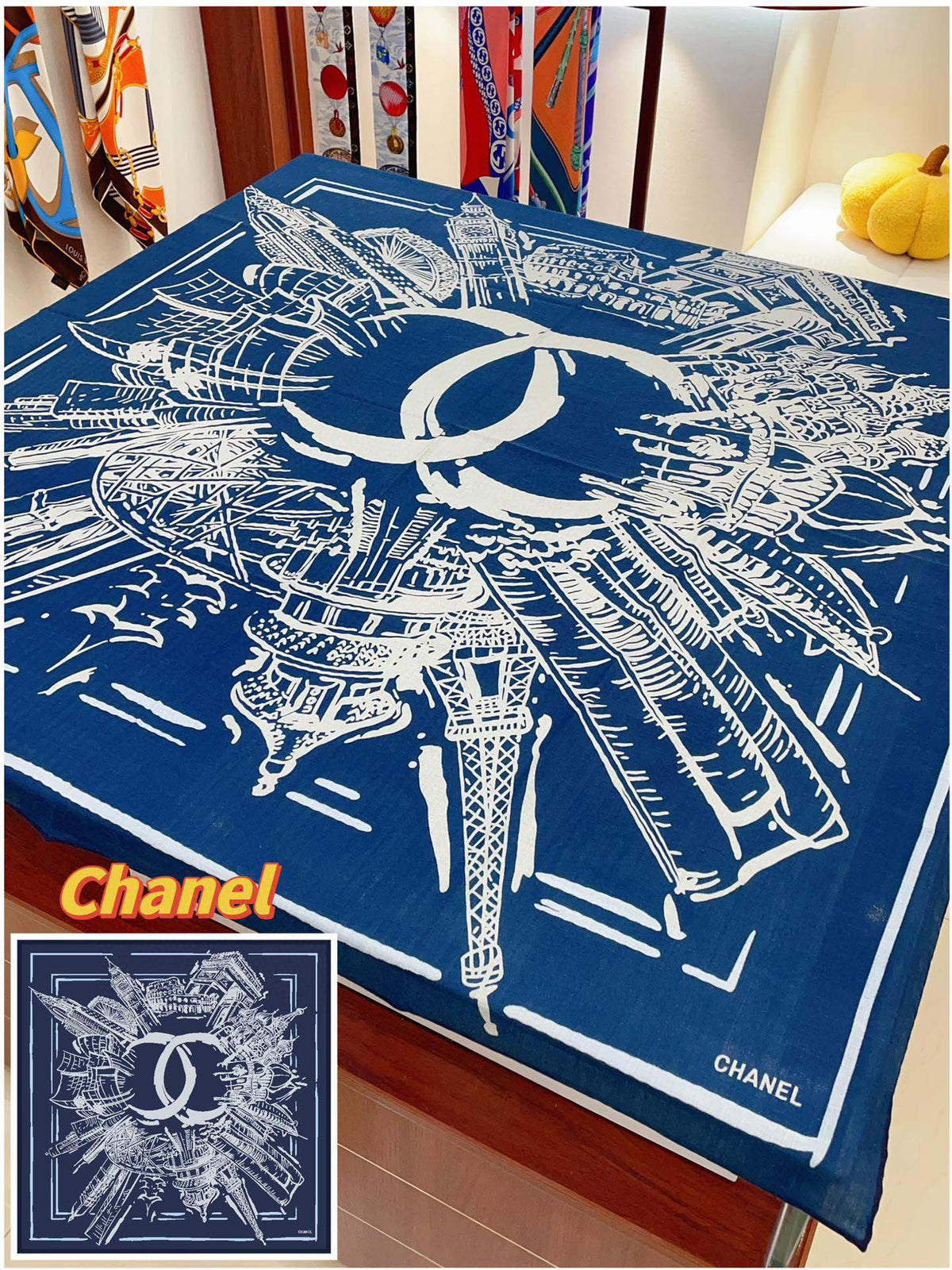 Pañuelo cuadrado de cachemir