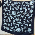 Bufanda de cachemir con doble estampado