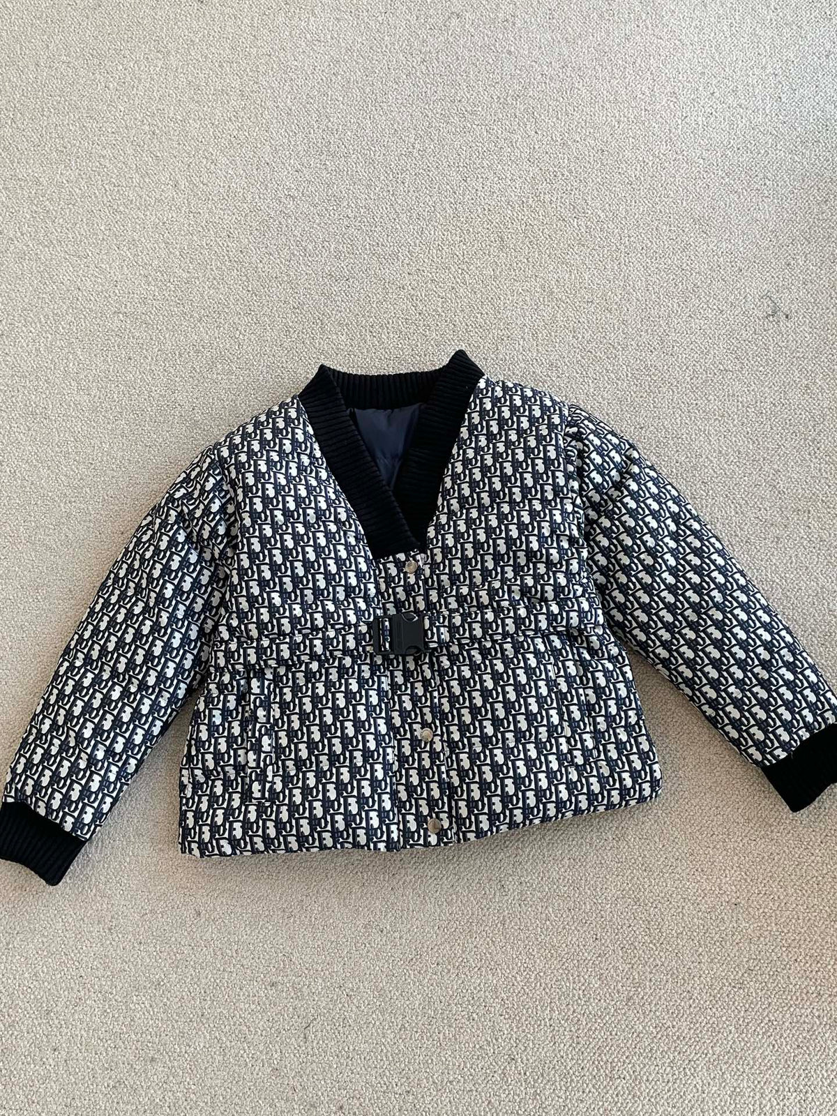 Chaqueta reversible de algodón con cintura elástica