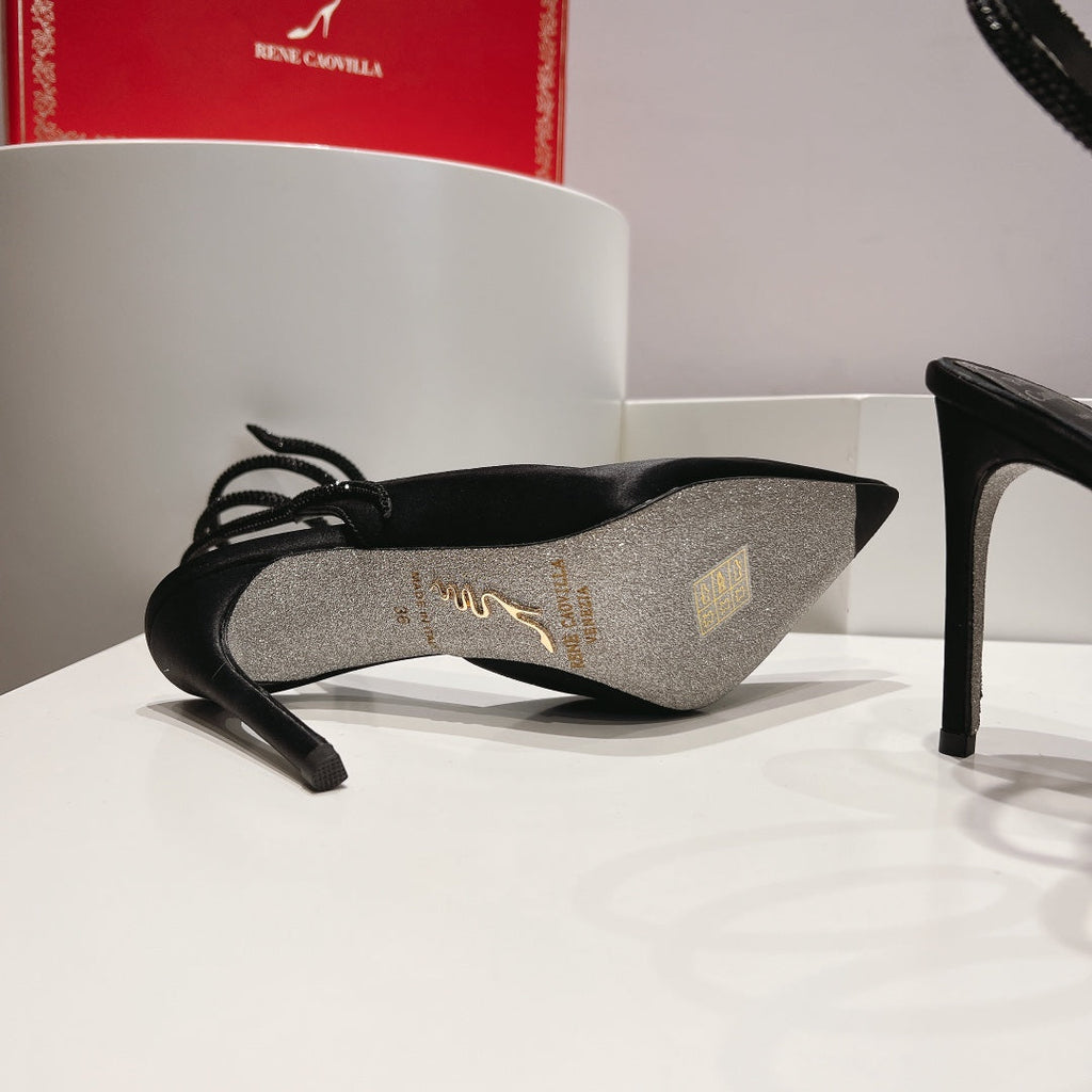 Zapatos de tacón con tira trasera y diseño de serpiente Cleo