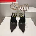 Zapatos de tacón con tira trasera y diseño de serpiente Cleo