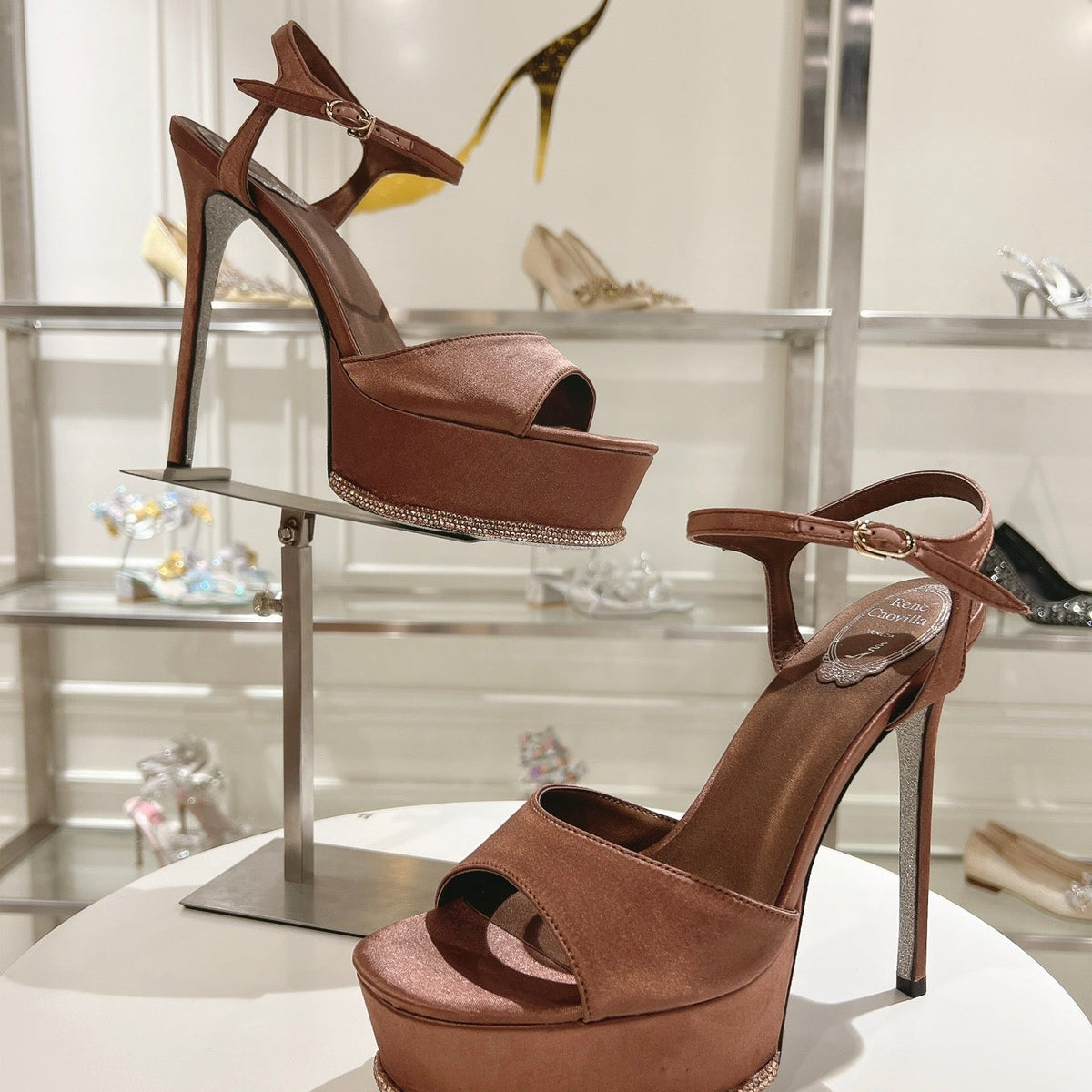 Sandalias de plataforma con tacón de aguja