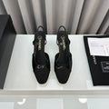 Zapatos de tacón con tira trasera bicolor