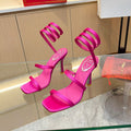 Sandalias de cristal con forma de serpiente de seda