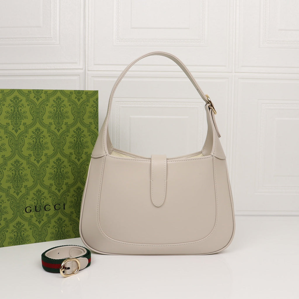 Bolso bandolera pequeño de piel blanca