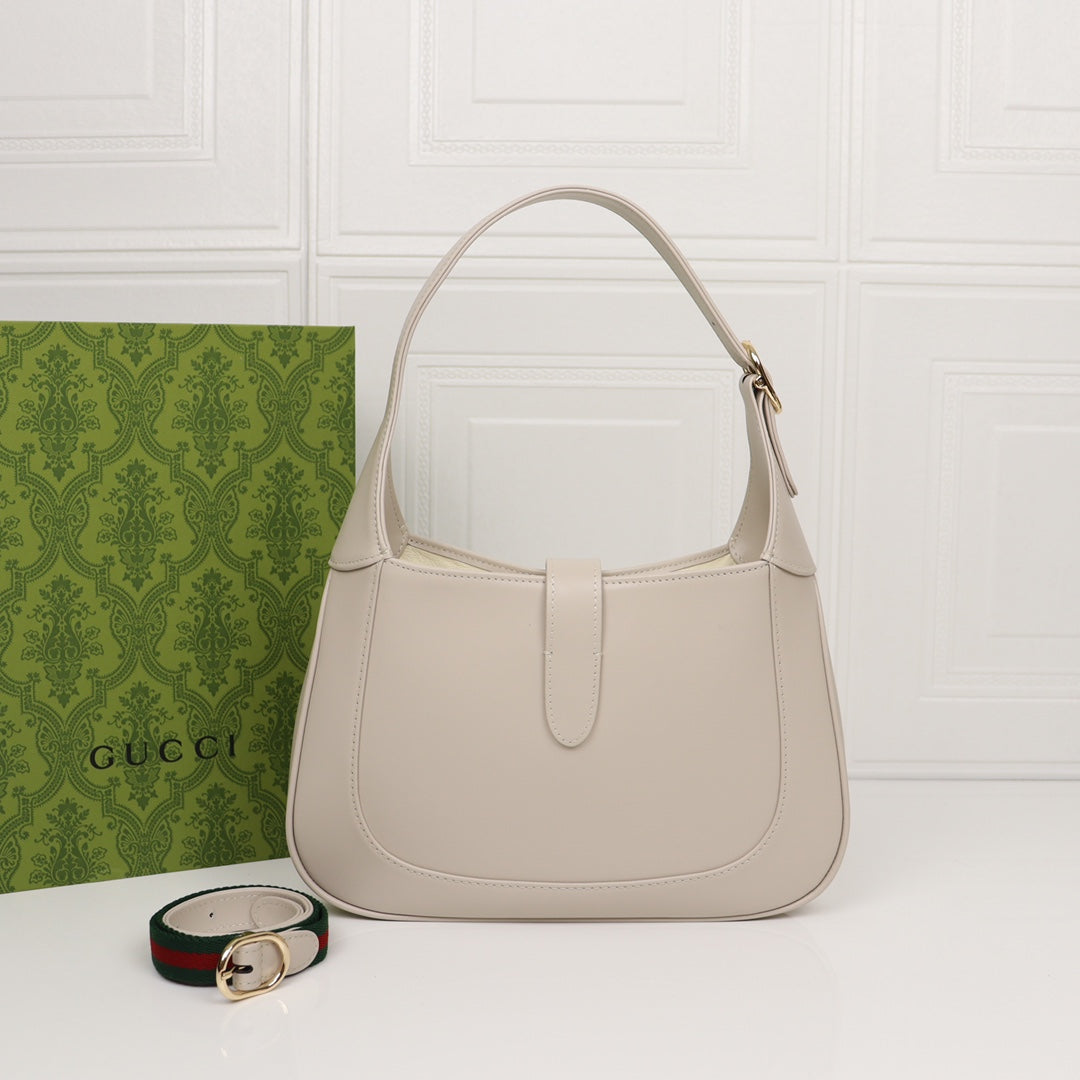 Bolso bandolera pequeño de piel blanca