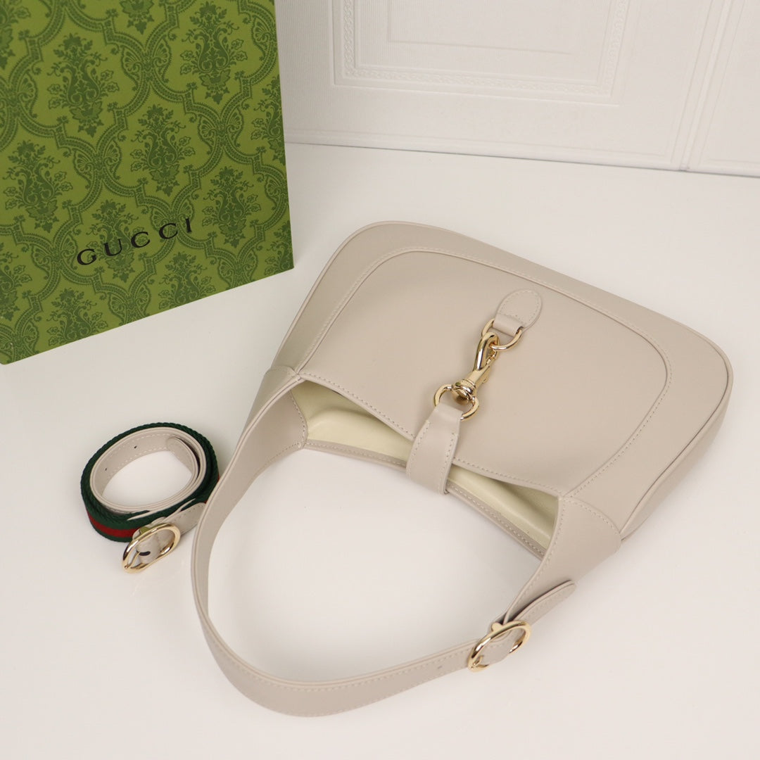 Bolso bandolera pequeño de piel blanca