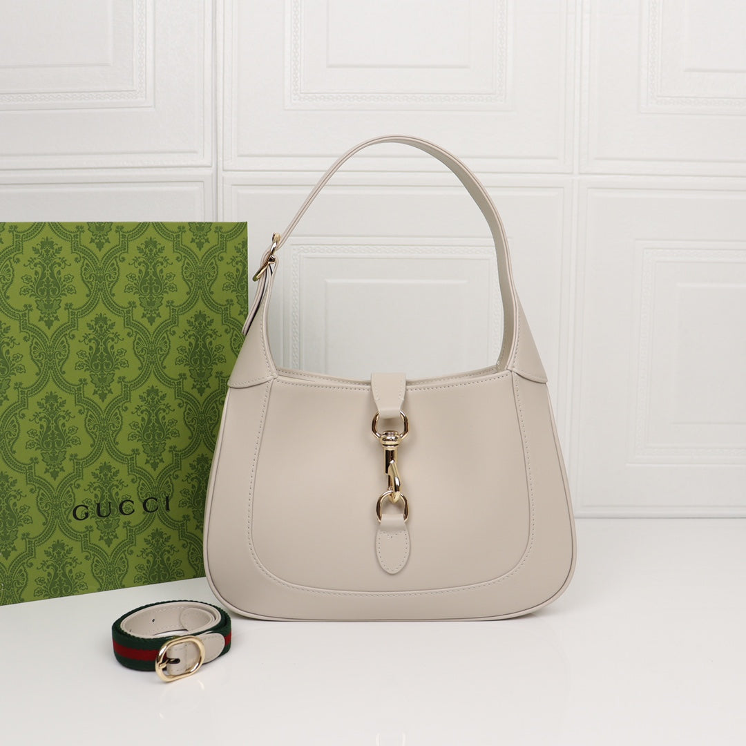 Bolso bandolera pequeño de piel blanca
