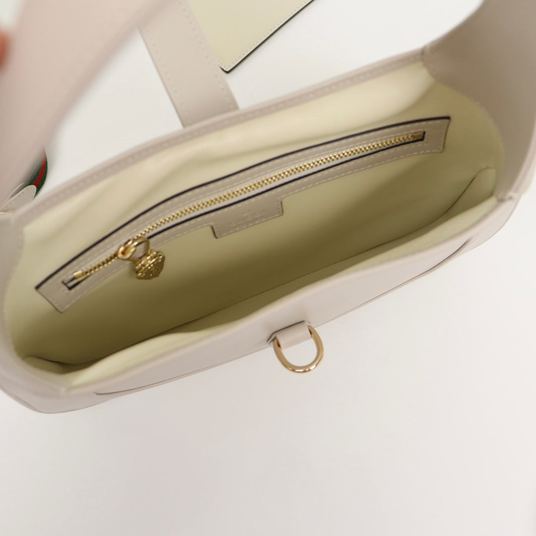 Bolso bandolera pequeño de piel blanca