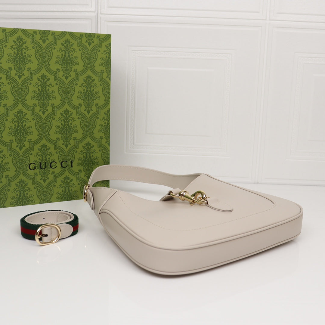 Bolso bandolera pequeño de piel blanca