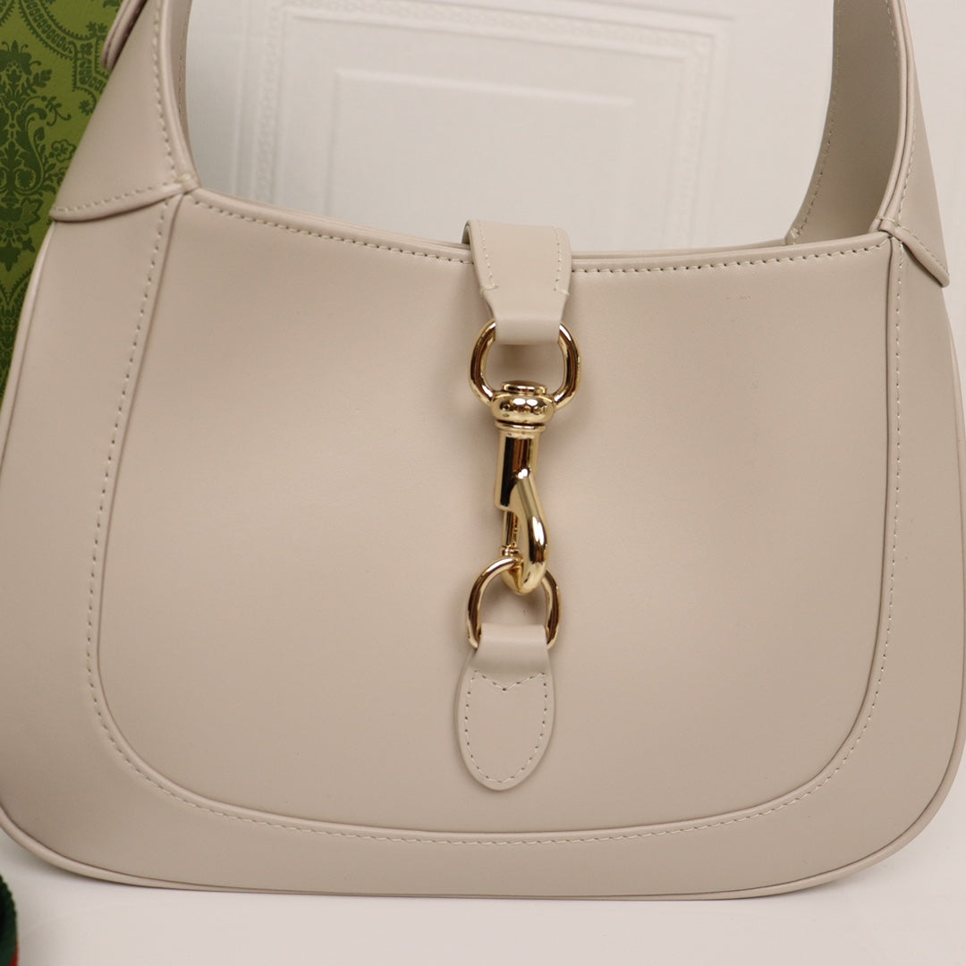 Bolso bandolera pequeño de piel blanca