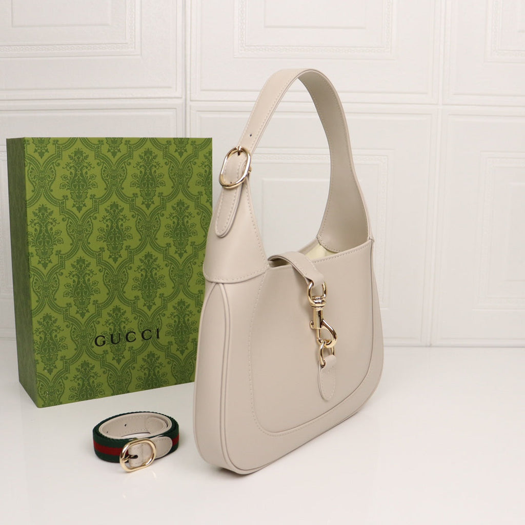 Bolso bandolera pequeño de piel blanca