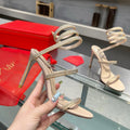 Sandalias de cristal con forma de serpiente de seda