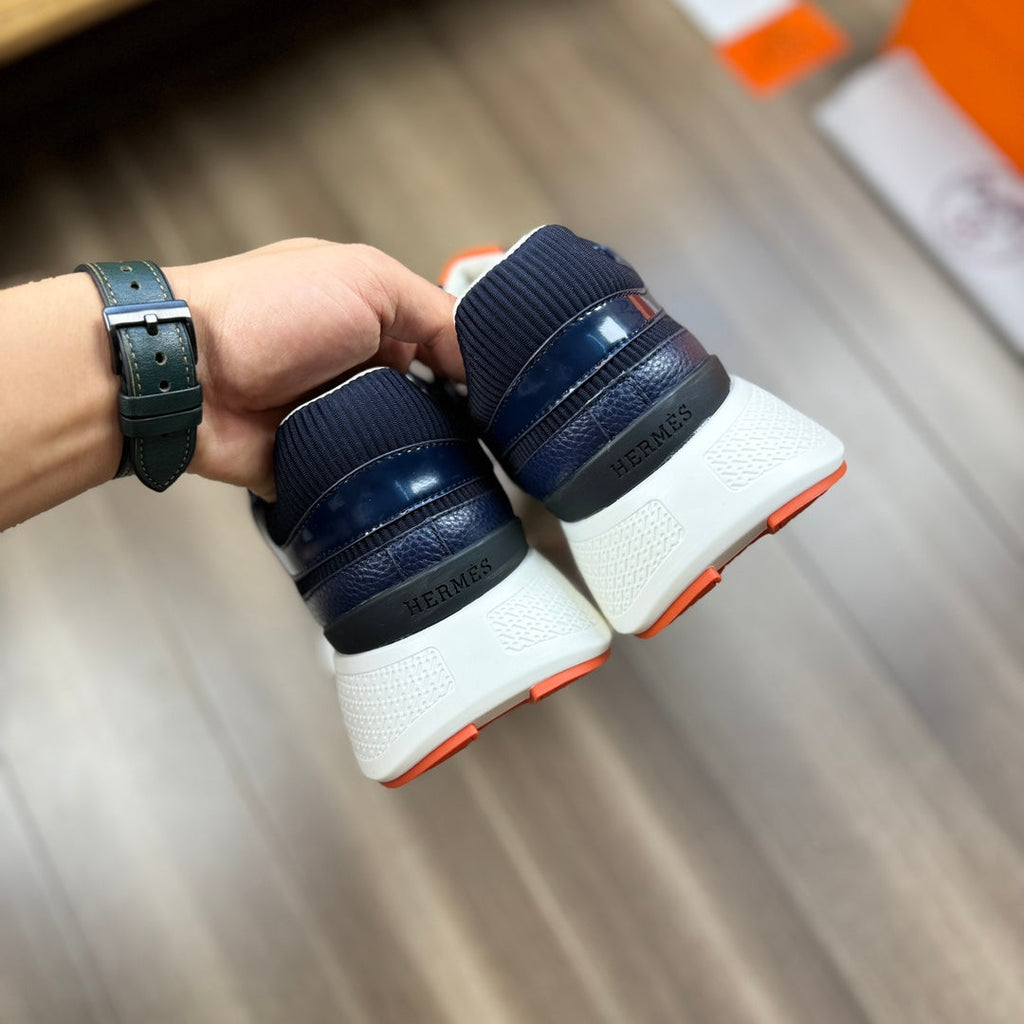 Zapatillas de cuero a rayas H