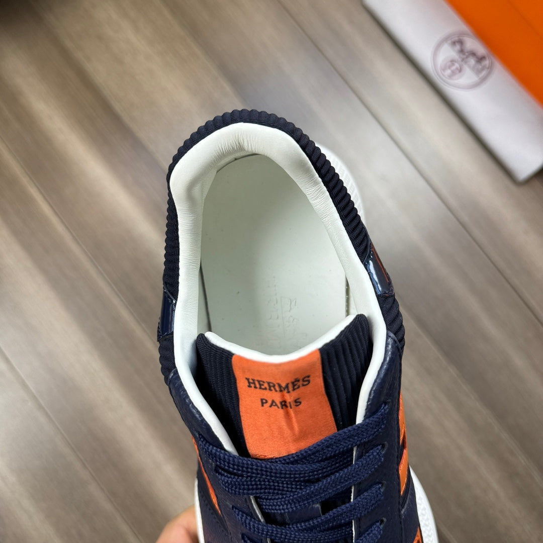 Zapatillas de cuero a rayas H