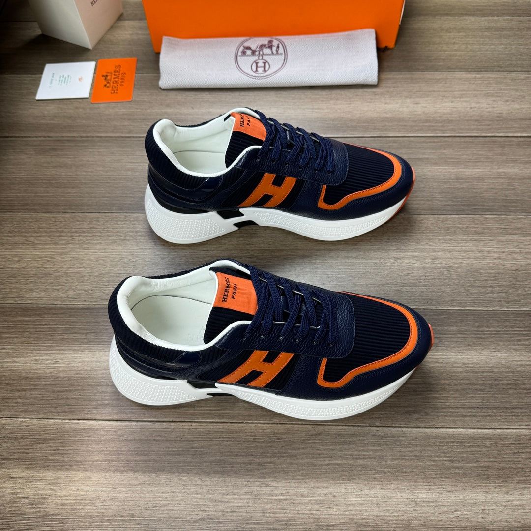 Zapatillas de cuero a rayas H