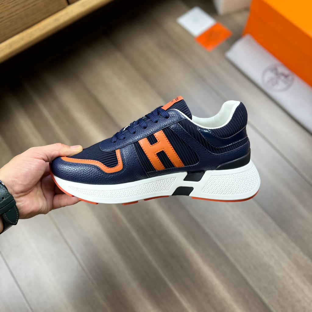 Zapatillas de cuero a rayas H