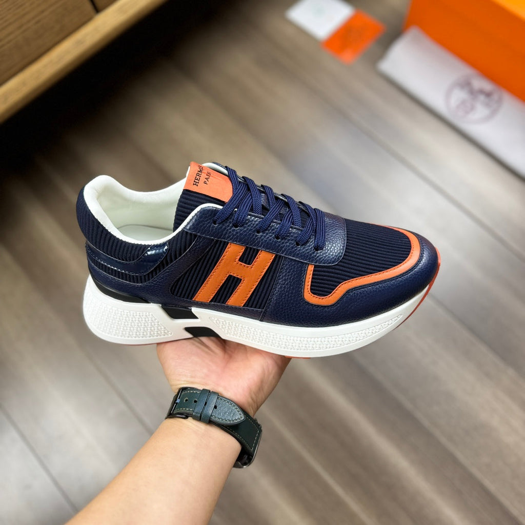 Zapatillas de cuero a rayas H