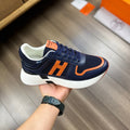 Zapatillas de cuero a rayas H