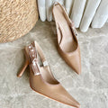 Tacones de salón con jacquard bordado