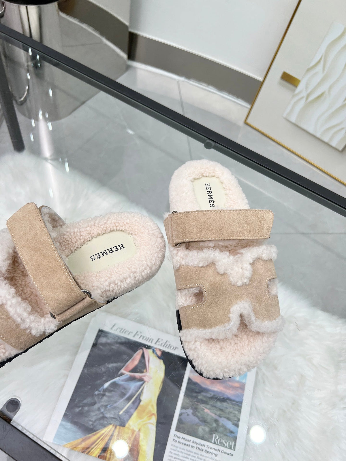 Pantuflas de lana suave