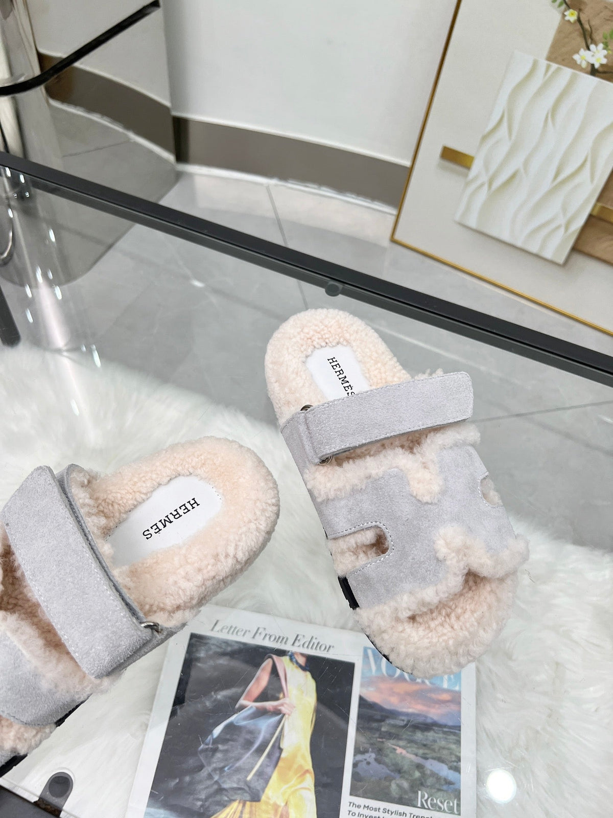 Pantuflas de lana suave