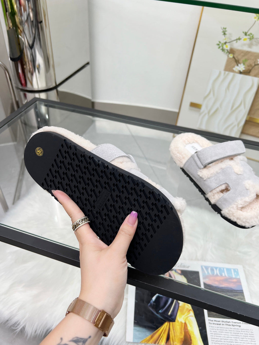 Pantuflas de lana suave