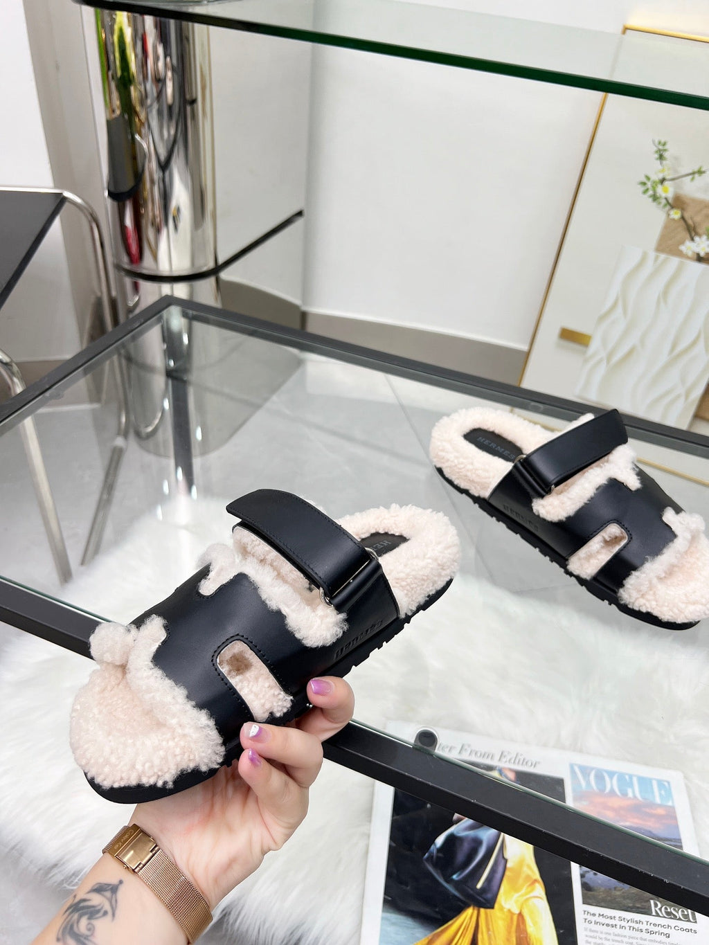Pantuflas de lana suave