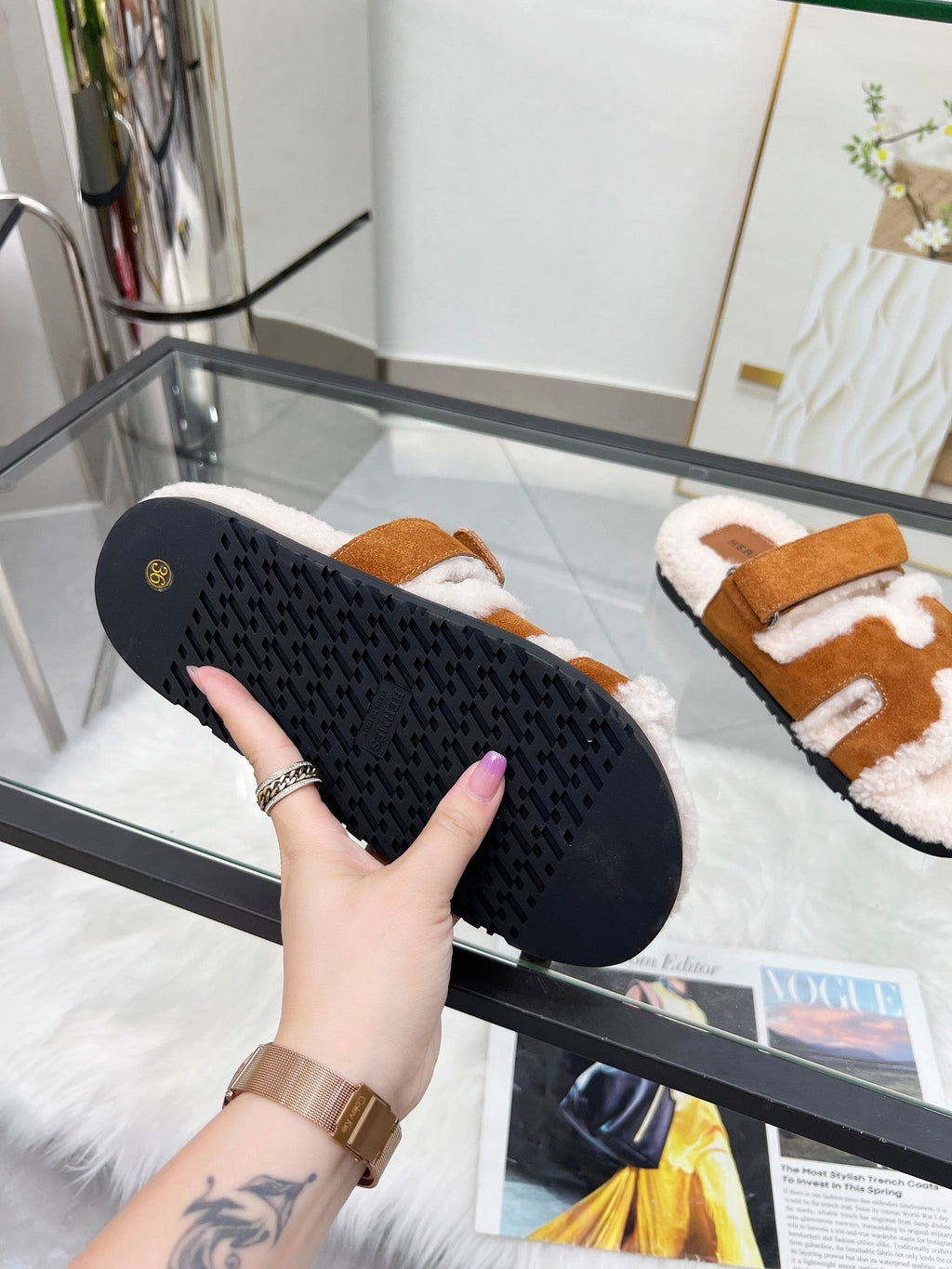 Pantuflas de lana suave