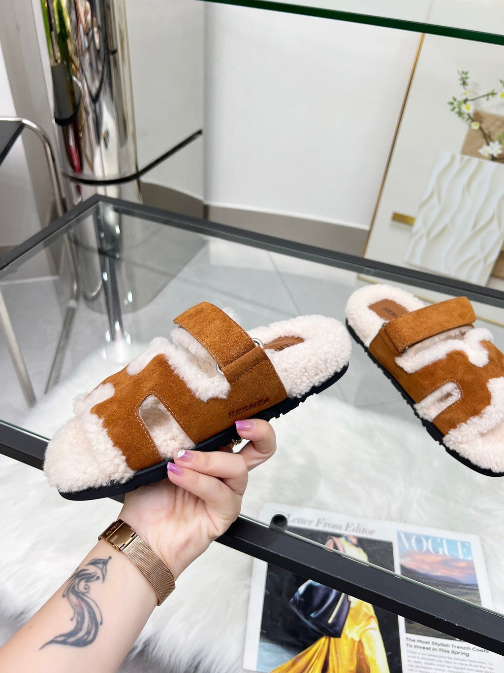 Pantuflas de lana suave