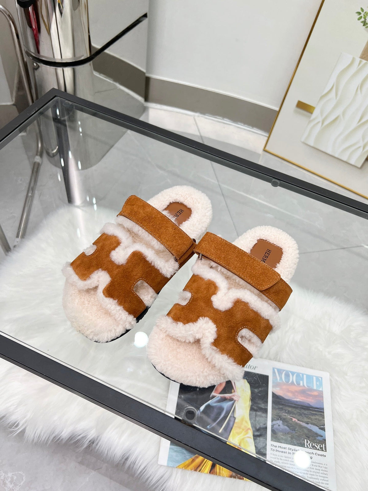 Pantuflas de lana suave