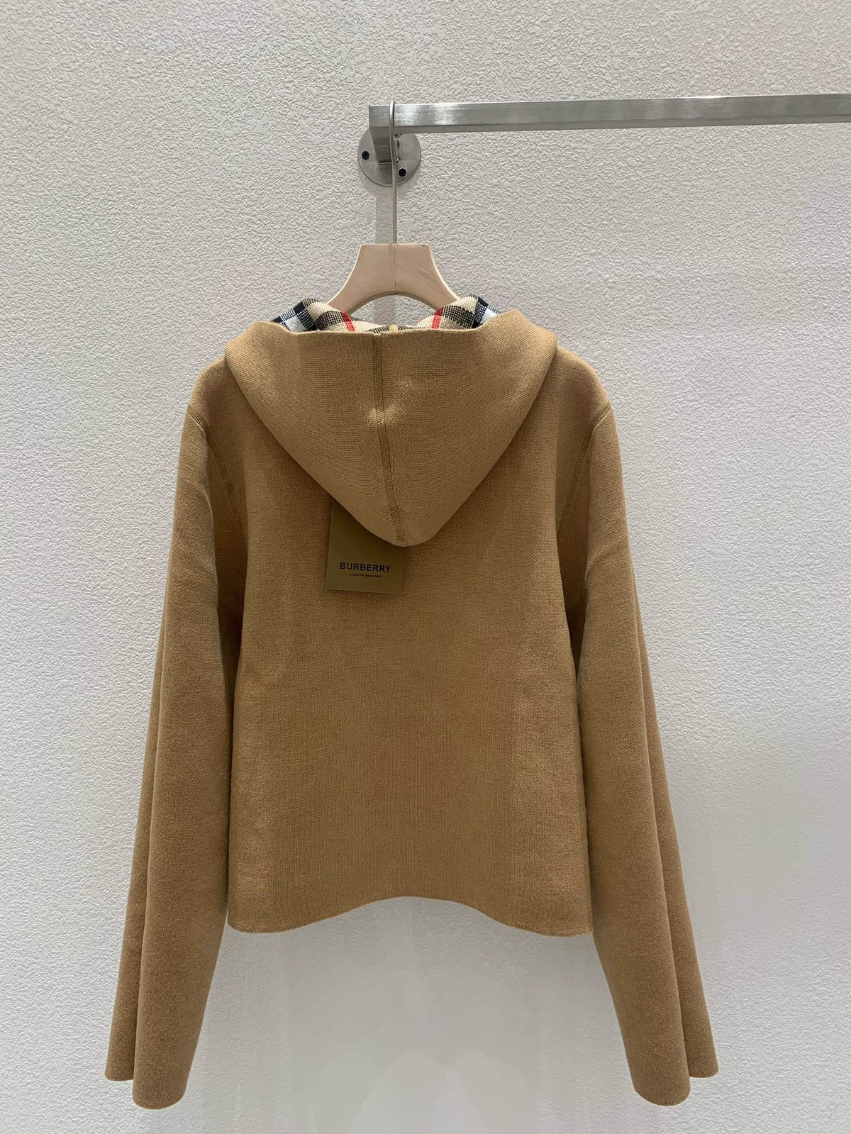Cárdigan reversible de punto con capucha
