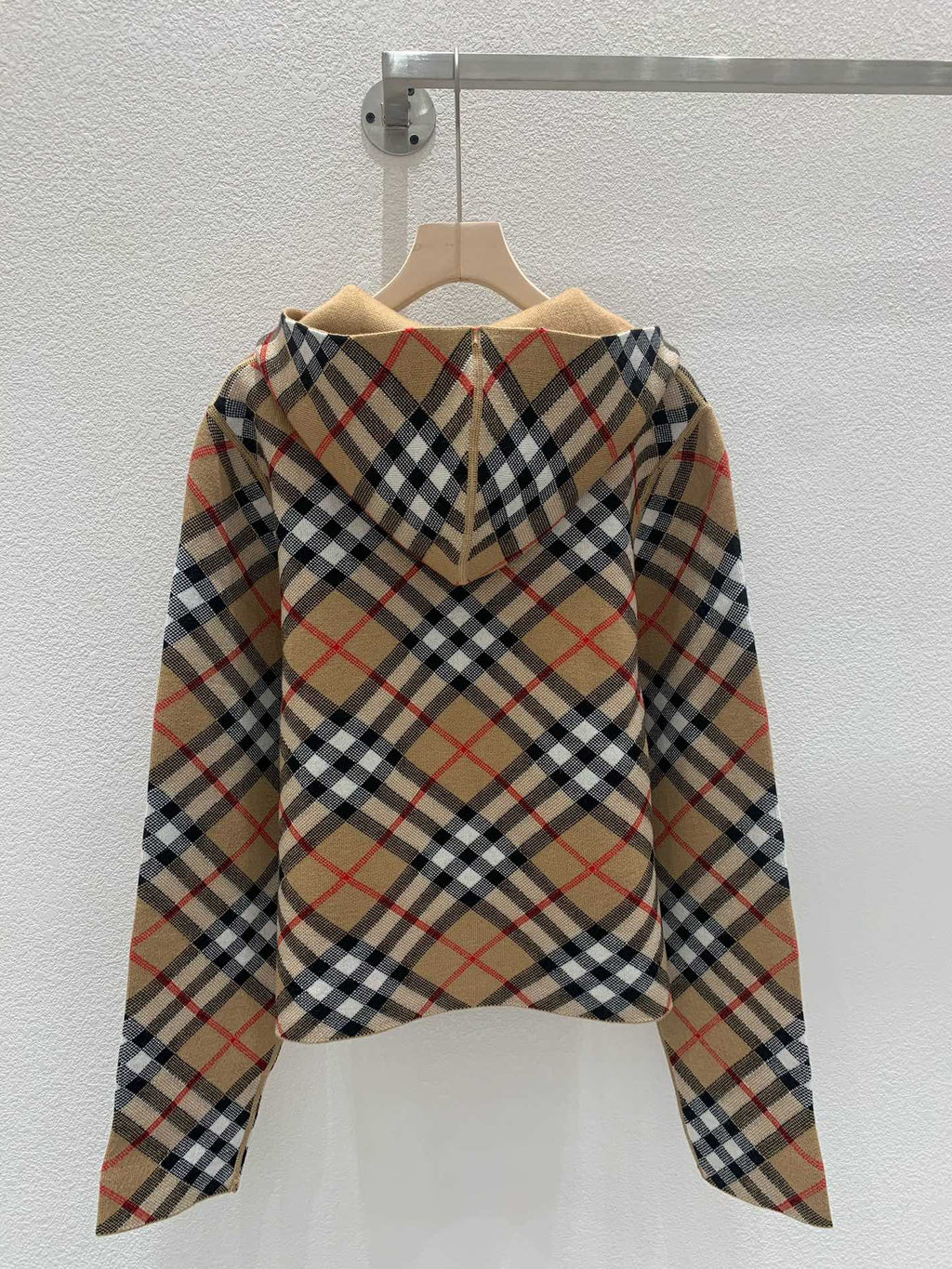Cárdigan reversible de punto con capucha